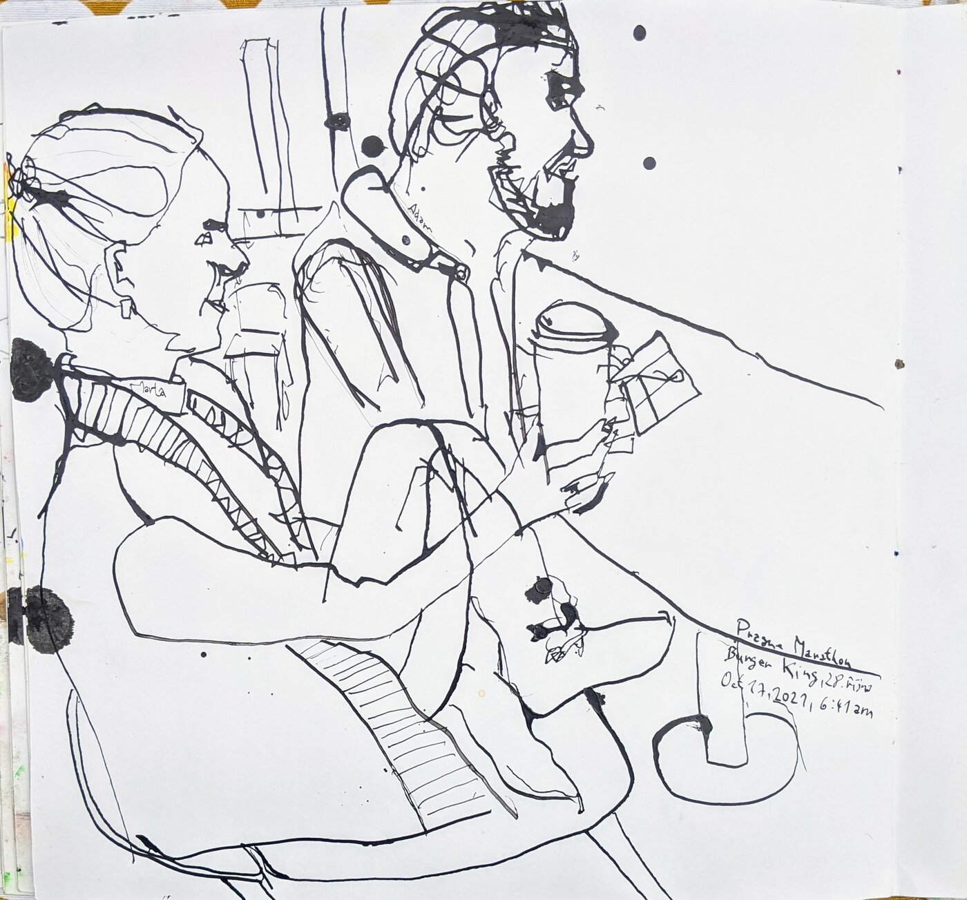 Adam and Marta in Burger King at 6:41am by Jan Vítek.