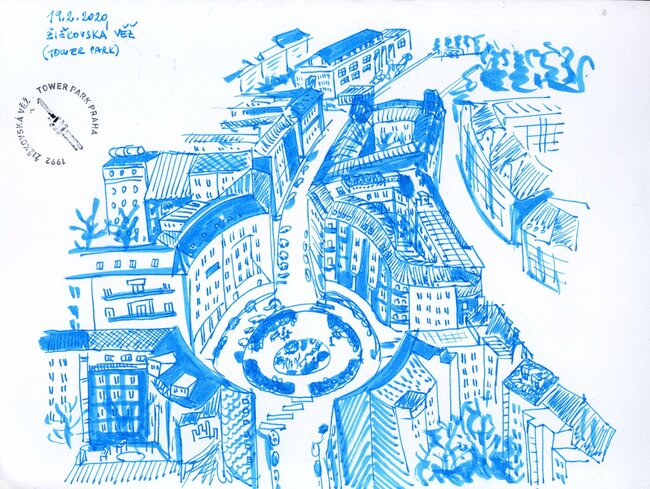 From Žižkov Television Tower by Kateřina Janoušková